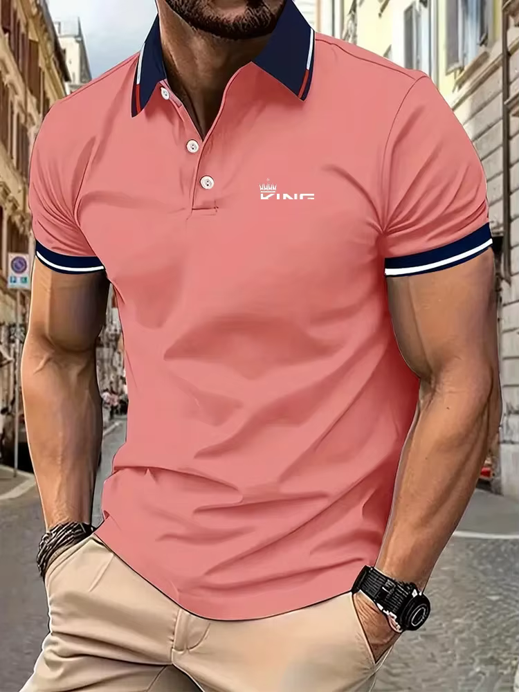 Polo décontracté à manches courtes pour homme : classique