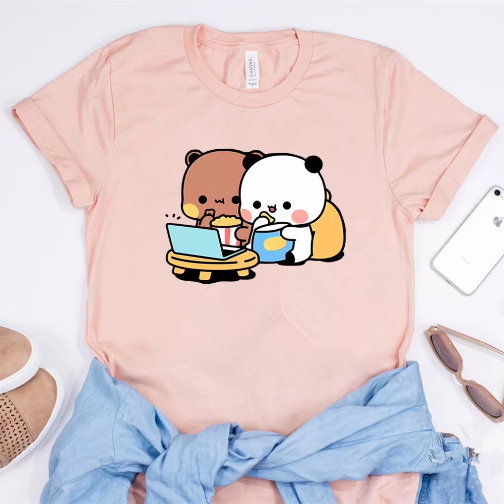 T-shirt graphique imprimé Bubu et Dudu pour femmes et hommes