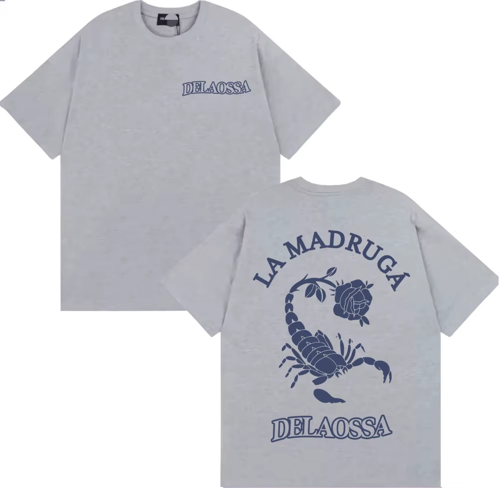 Rappeur Delaossa La Madruga Tour 2026 Merch T-shirts Hommes Femmes Mode Punk Hip Hop T-shirt Haute Qualité 100% Coton