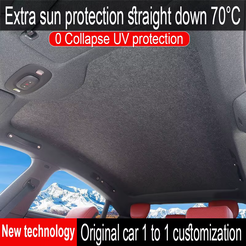 Pare-soleil panoramique pour toit ouvrant de voiture Tesla Model S 2013 ~ 2020 19, Adsorption électrostatique, tissu en daim, Protection solaire