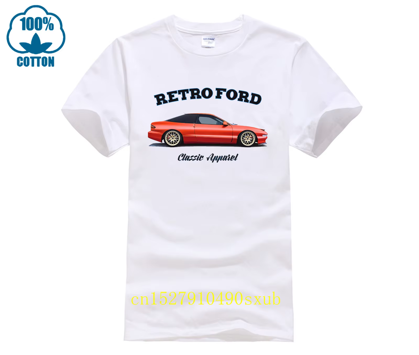 T-shirt FORD PROBE GT MK2. FORD RÉTRO. VOITURE CLASSIQUE. T-shirt MODIFIÉ
