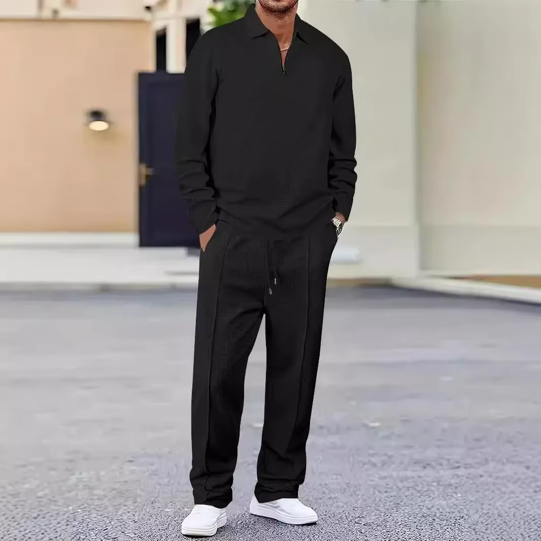 Polo et pantalon à manches longues pour hommes
