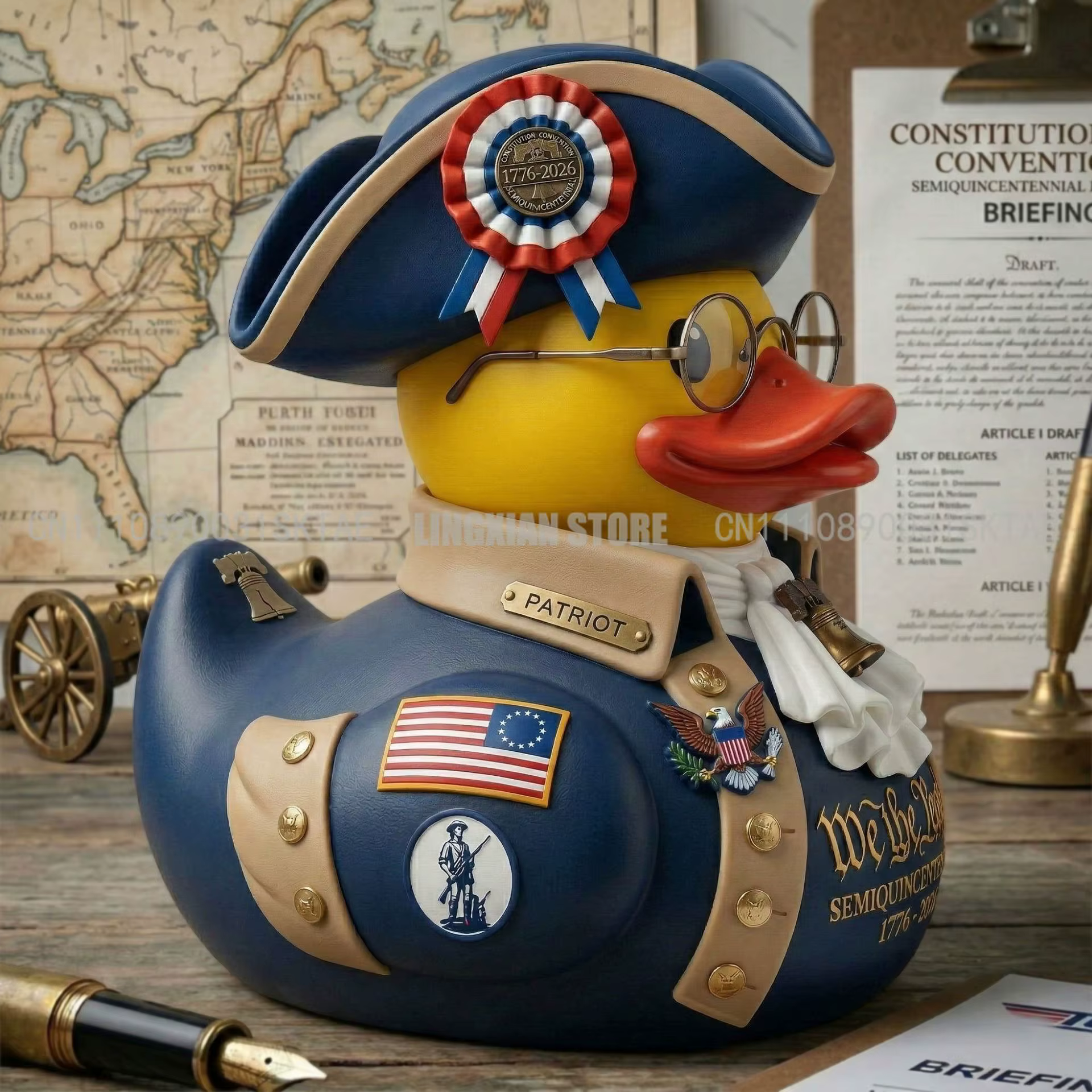Canard en caoutchouc militaire Top Gun 40e anniversaire Maverick Pilot Duck