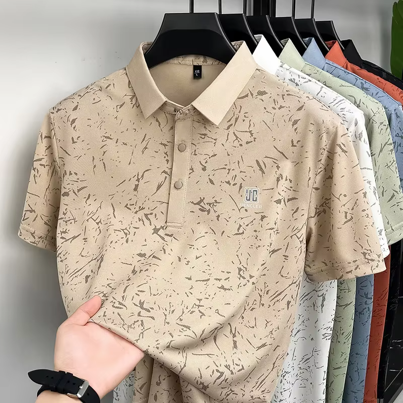 Polo à manches courtes pour homme avec revers