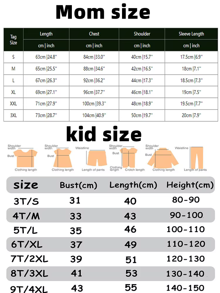 T-shirt assortis pour mère et fille, vêtements pour maman et bébé