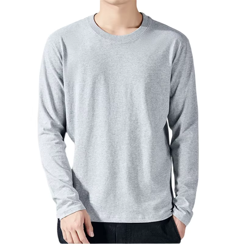 T-shirt en coton à manches longues pour hommes