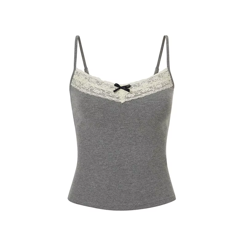 Débardeurs Camisole Sexy pour Femmes avec Nœud