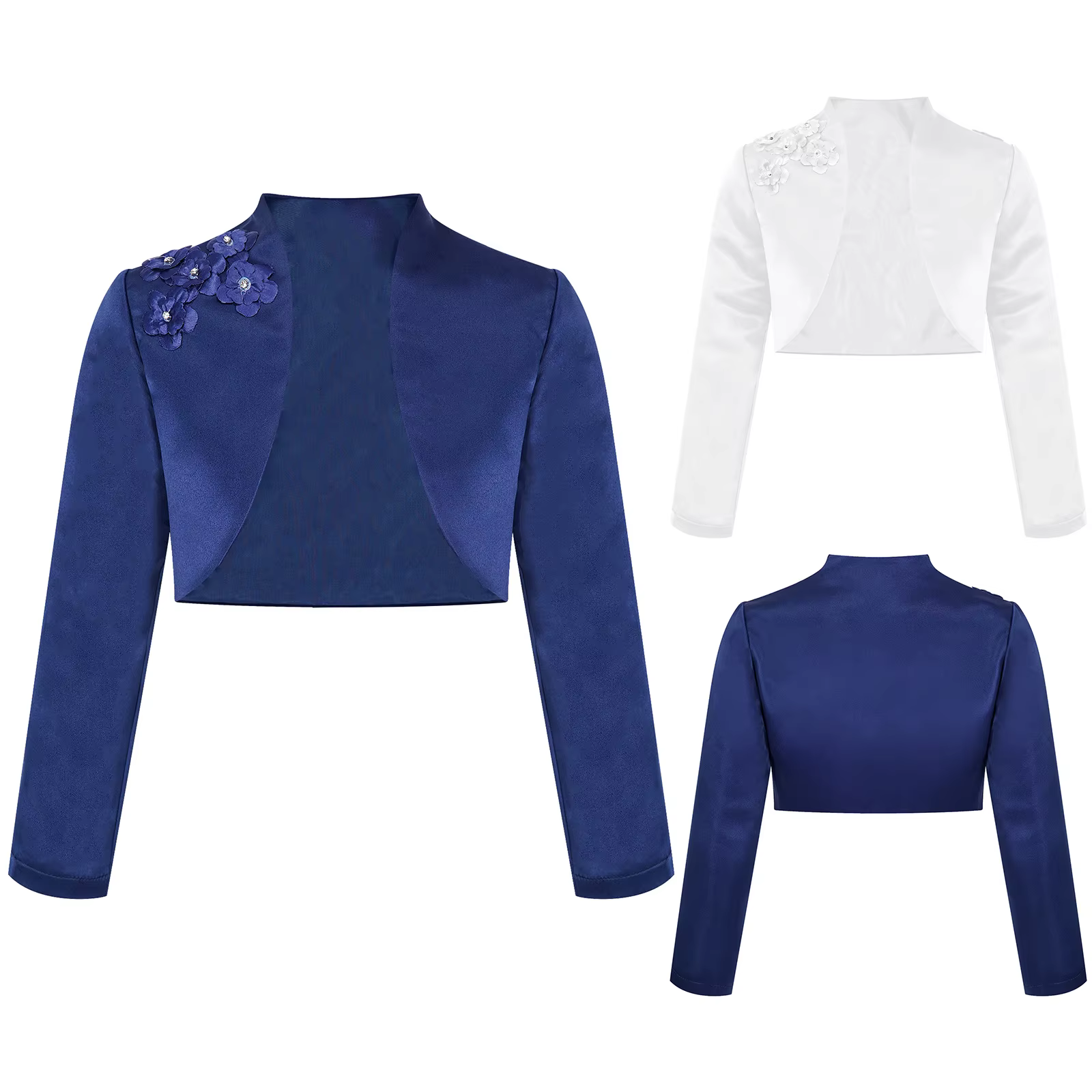 Veste en Satin à manches longues pour enfants filles