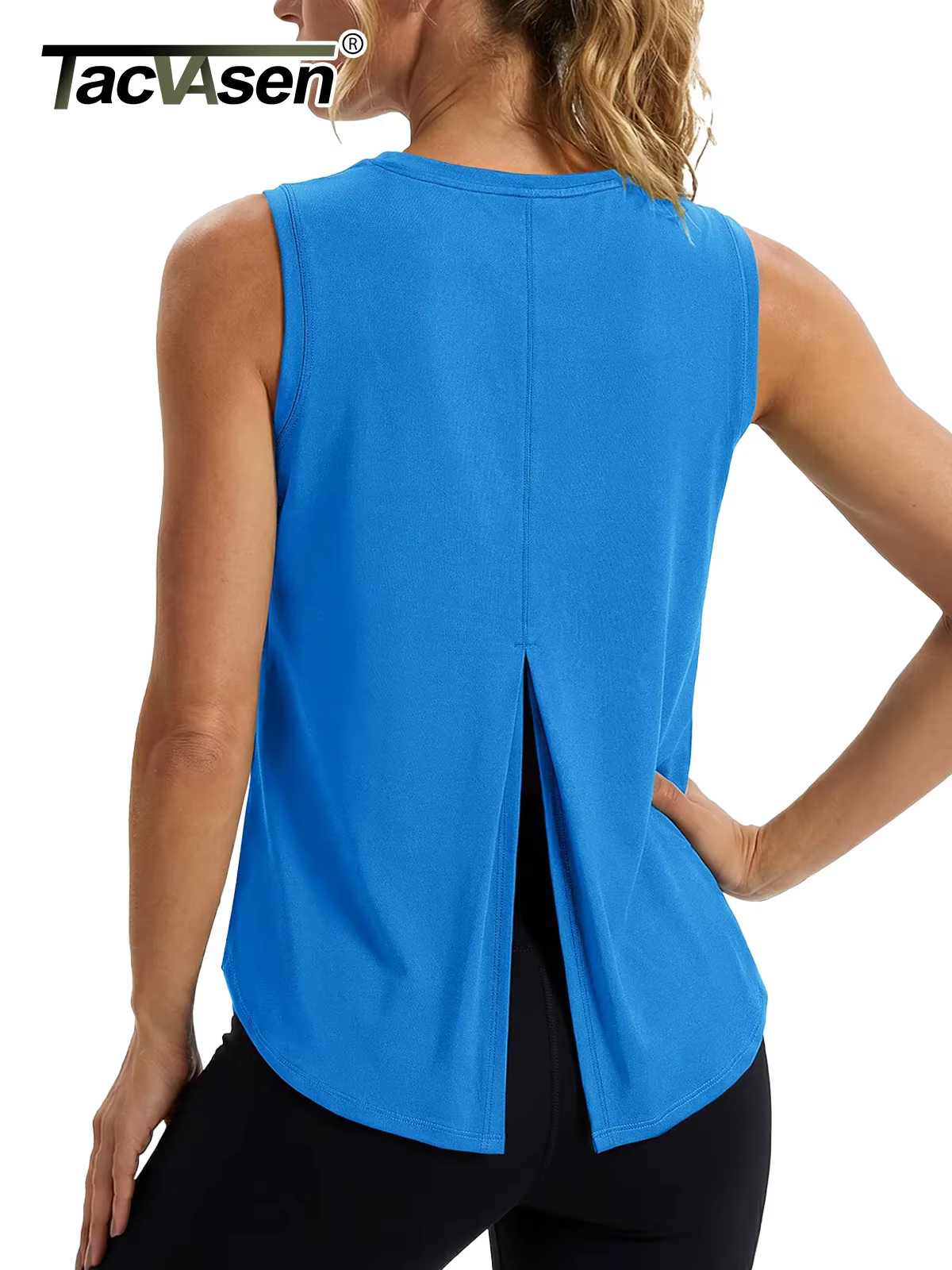 TACVASEN Débardeur Femme Séchage Rapide Protection UV UPF 80+ Gilet de Sport à Nouer au Dos Anti-Transpiration Yoga Fitness Sans Manches