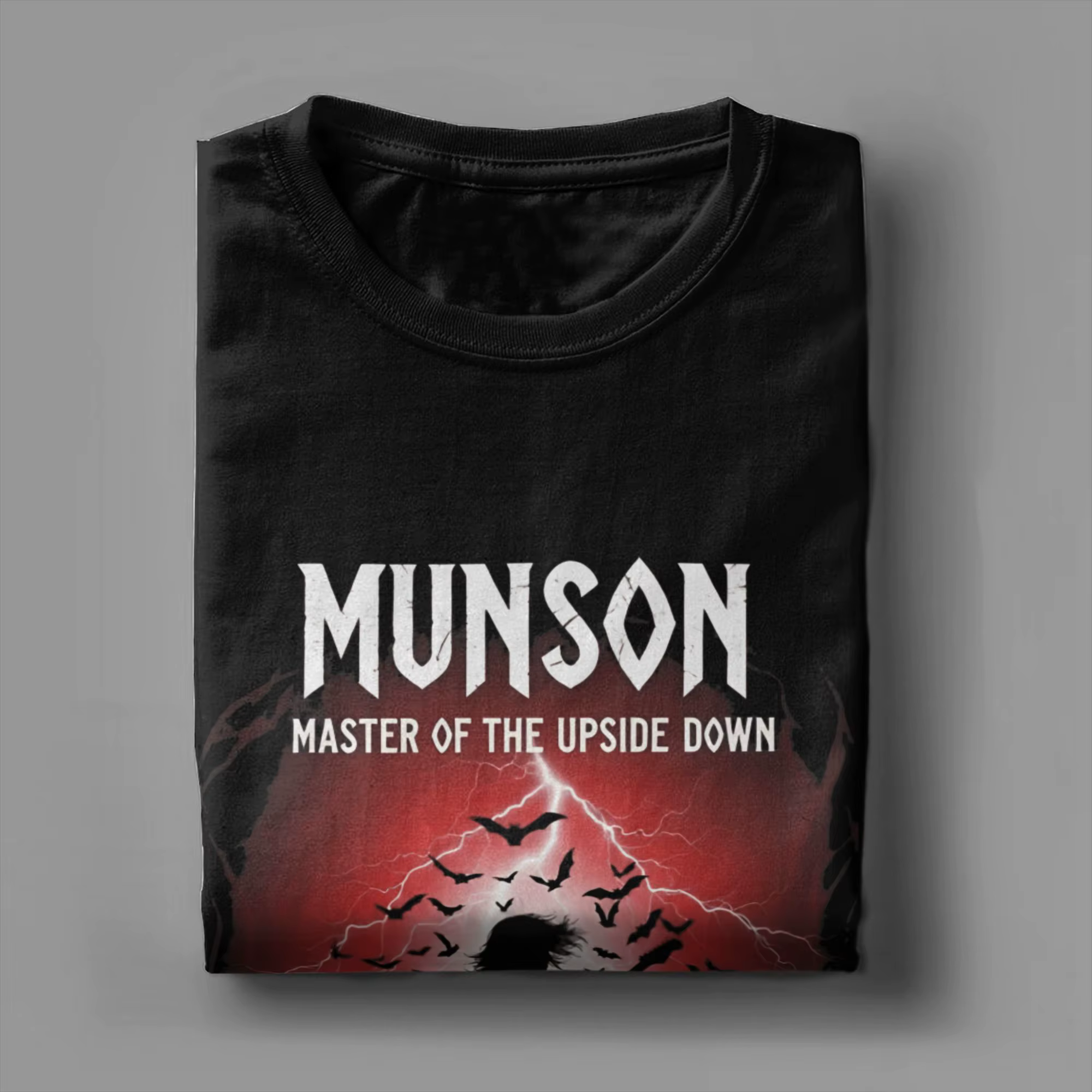 T-shirt pour homme Eddie Munson Maître de l'Inverse Guitare Horreur TV Mode T-shirts en pur coton Manches courtes
