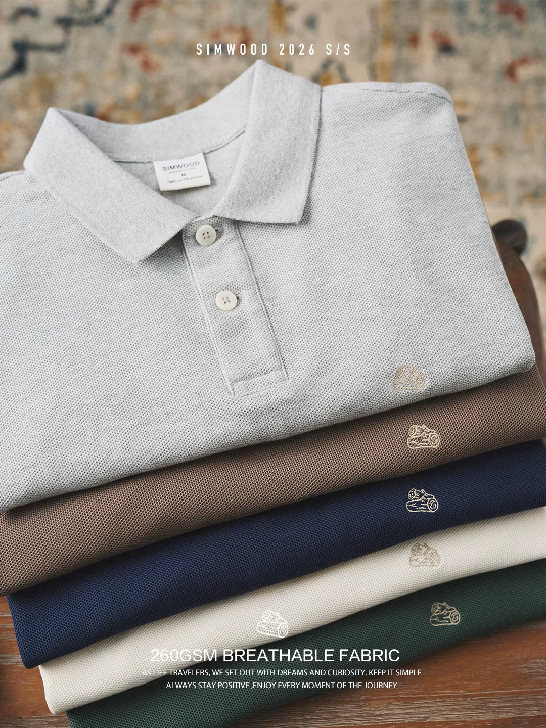 SIMWOOD 2026 Nouveaux Polos Oversize d'Été pour Hommes – Respirants
