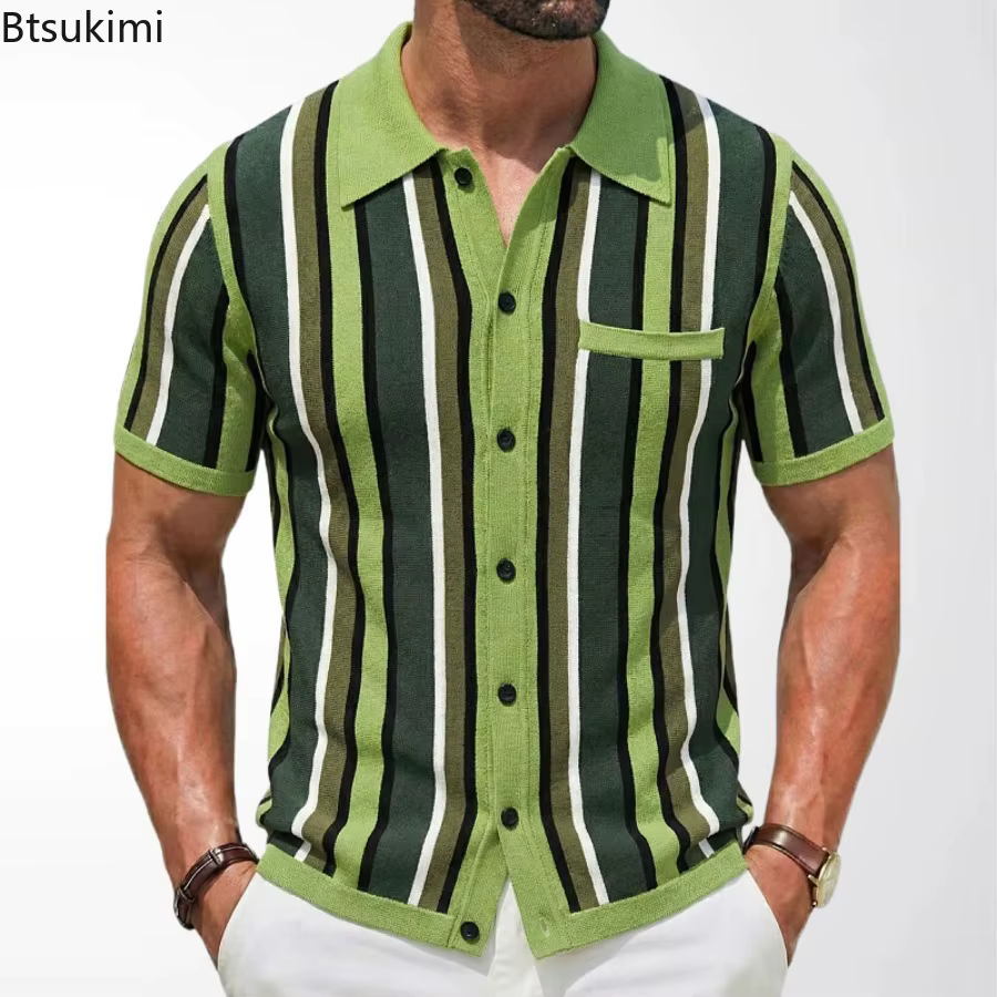Cardigans tricotés Vintage pour hommes