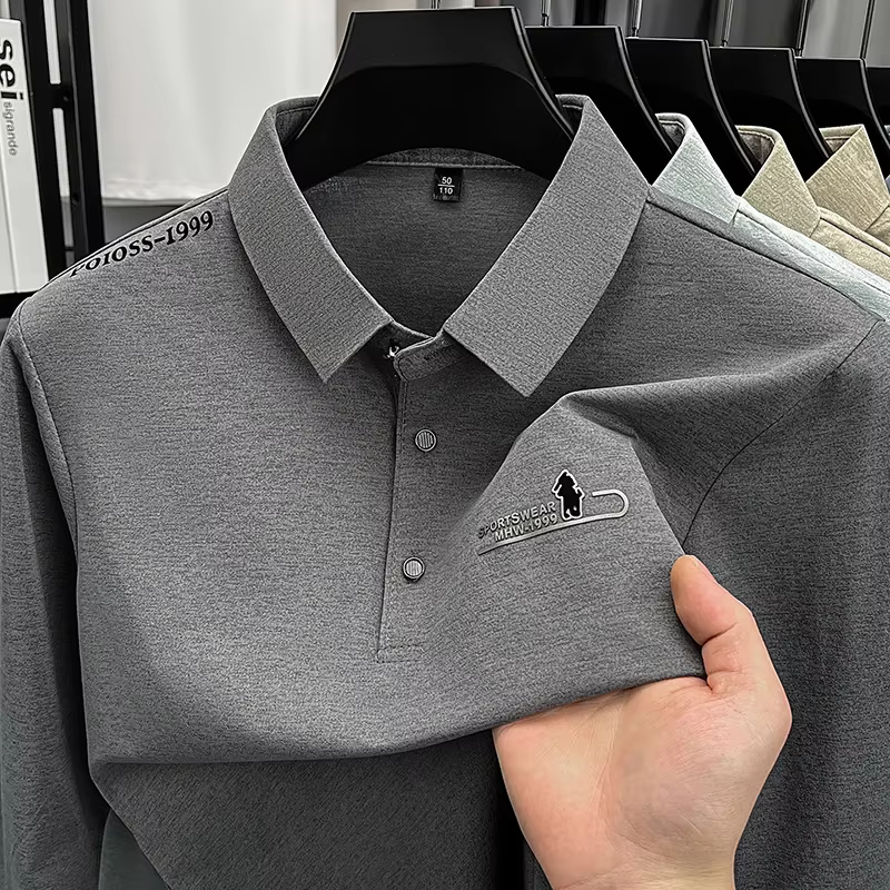 Polo à manches longues pour homme