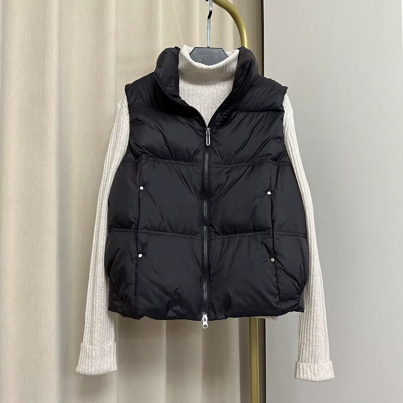 Gilet en duvet de canard blanc pour femme