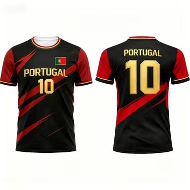 Nouveau maillot de football 2026 à thème drapeau du Portugal pour les fans