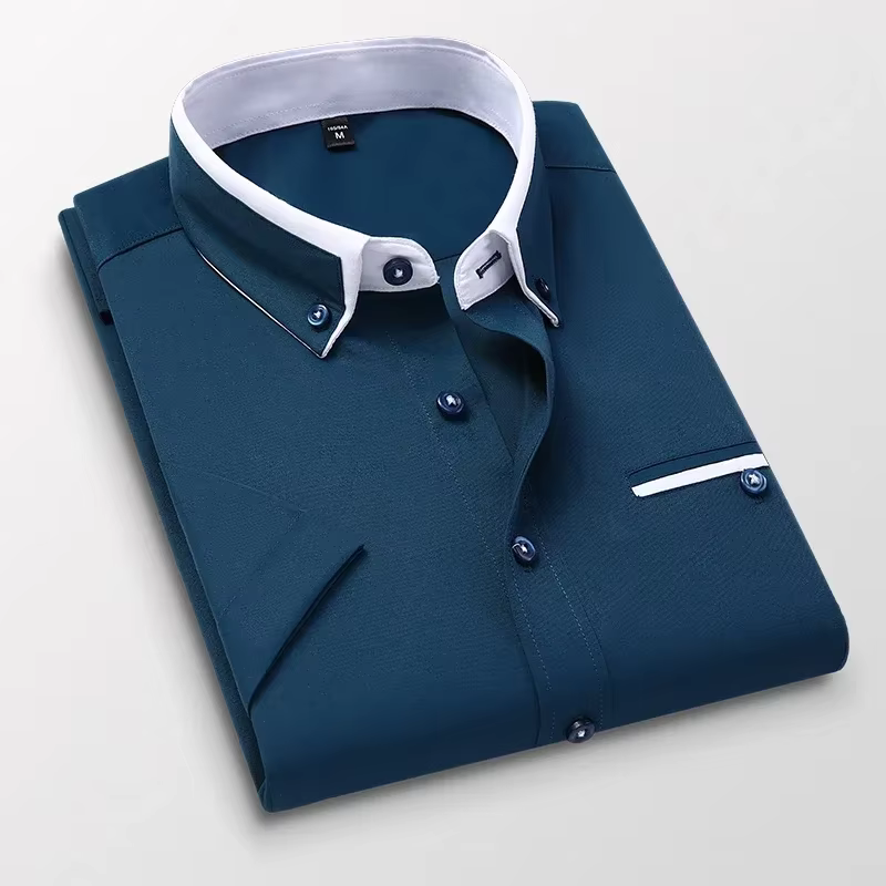 TFETTER été affaires chemise hommes manches courtes boutonné
