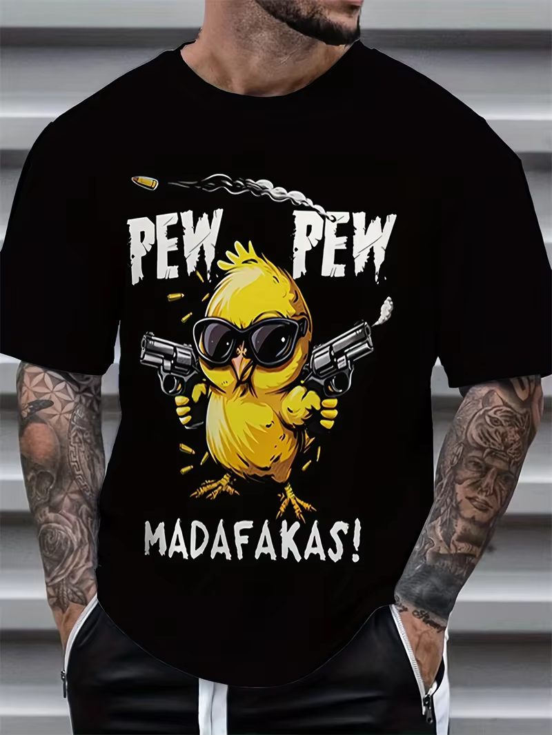 T-shirt pour homme avec imprimé visage amusant