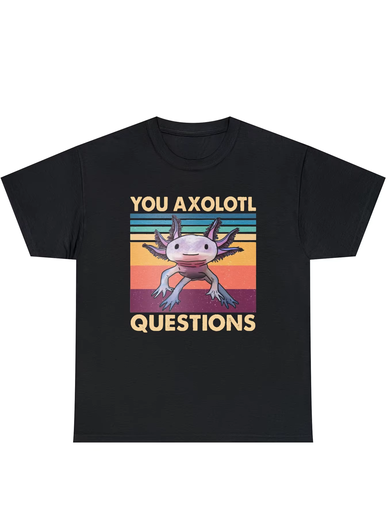 T-shirt imprimé dessin animé Axolotl pour hommes