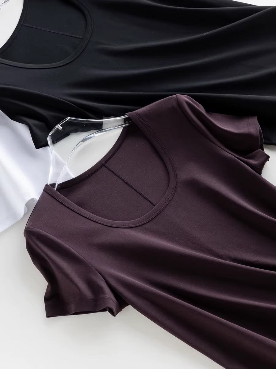 T-shirt uni pour femme