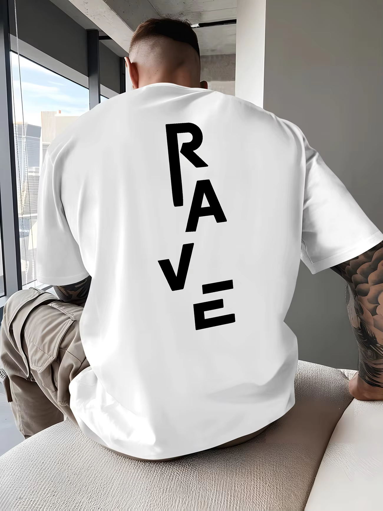 T-shirt pour homme RAVE letter
