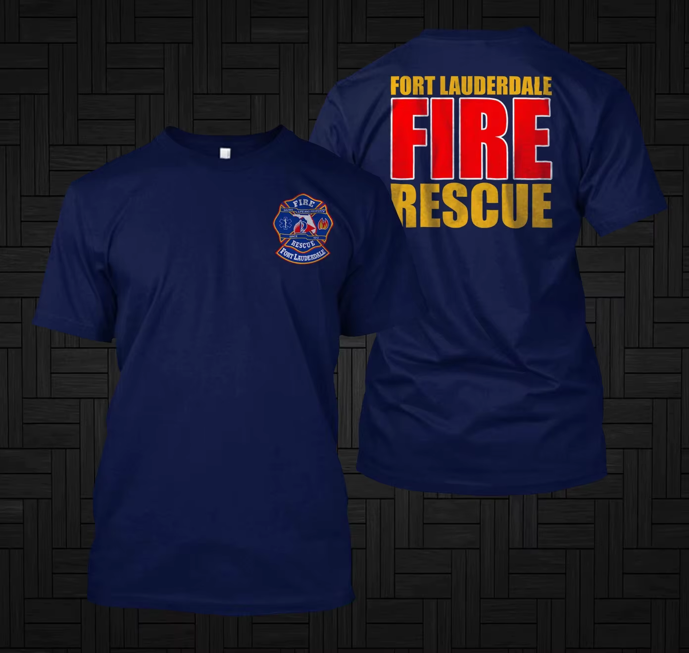 Nouveau T-shirt personnalisé pour hommes avec motif de pompier de FORT LAUDERDALE