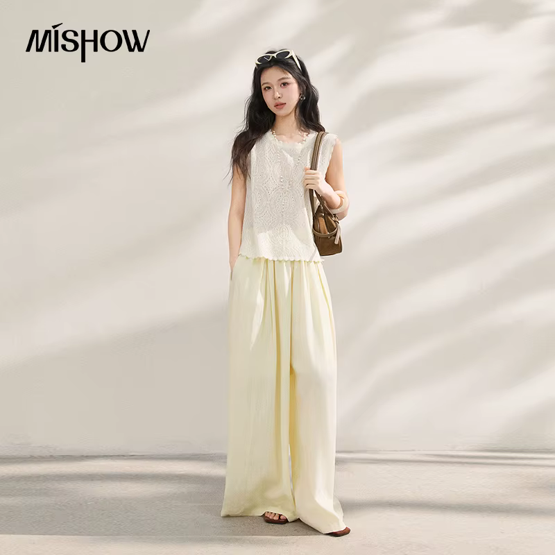 MISHOW – Nouveau débardeur élégant sans manches en dentelle tricotée pour femme