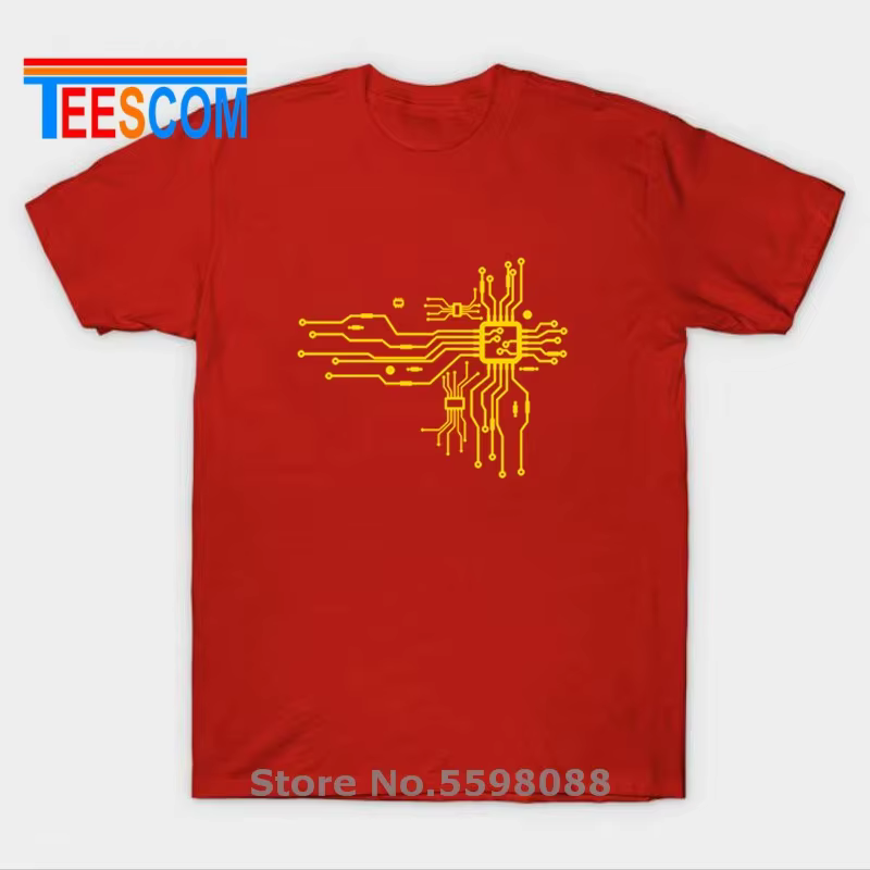 T-Shirt à Manches Courtes en Coton pour Homme