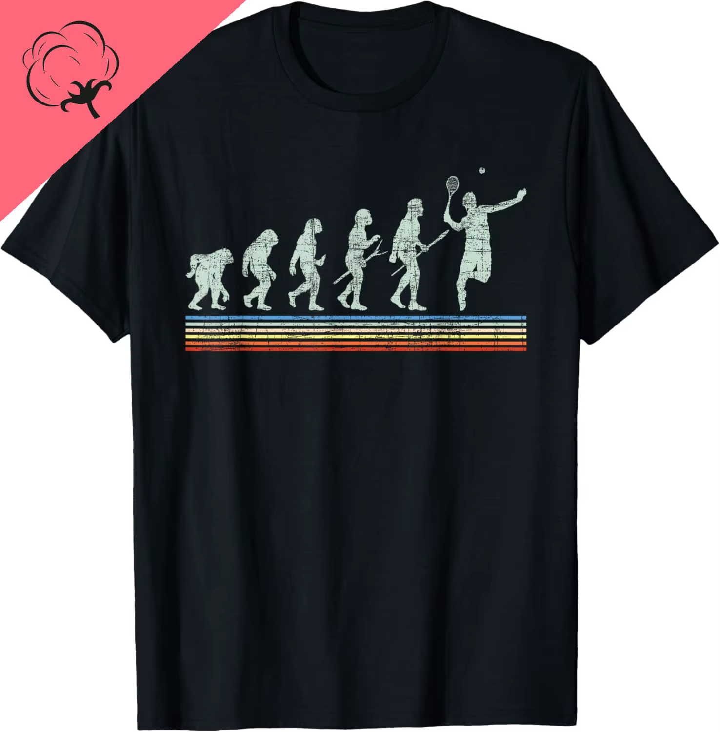 T-shirt graphique rétro en coton unisexe