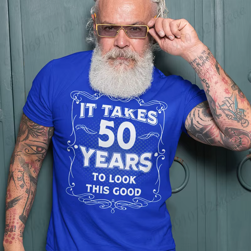 T-shirt drôle du 50e anniversaire pour hommes