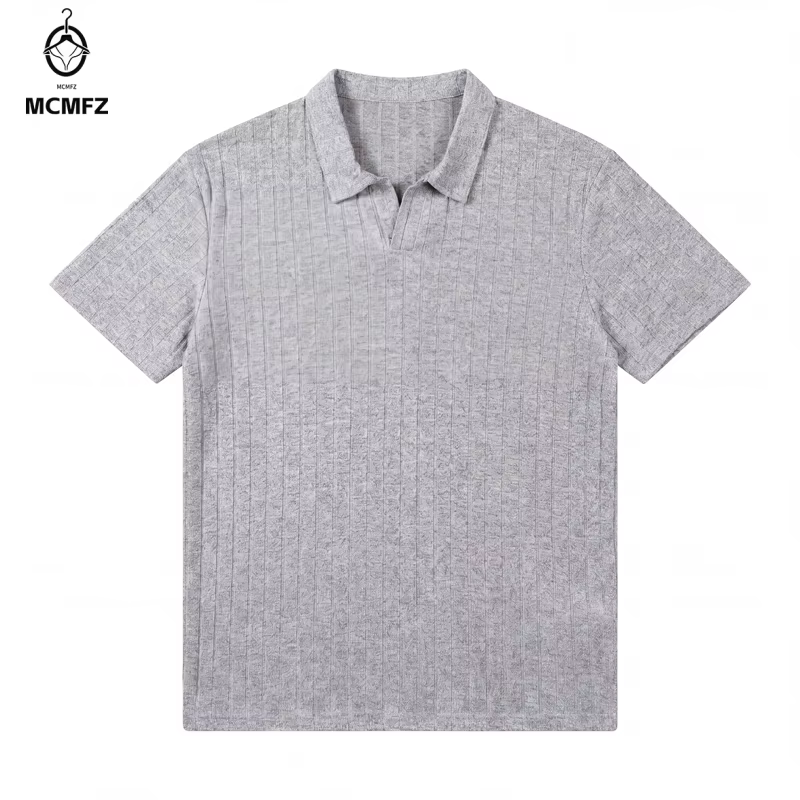 Polo en tricot côtelé pour hommes