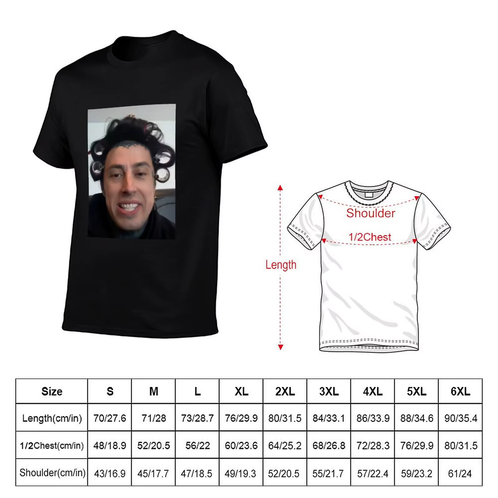 Ronnie Radke Hair Rollers T-Shirt haut de sport à manches courtes pour grandes tailles