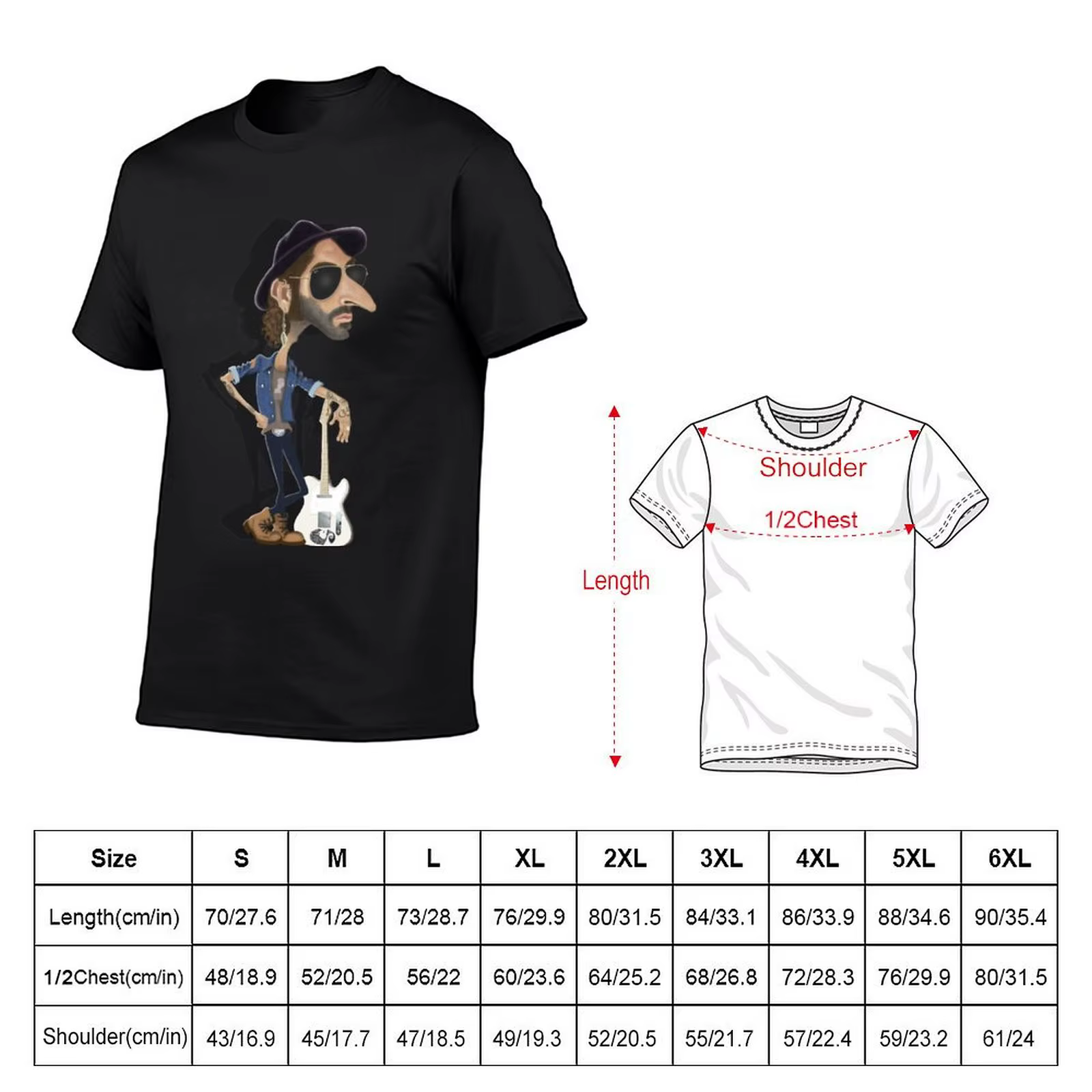 T-shirt graphique de musique Leiva pour hommes