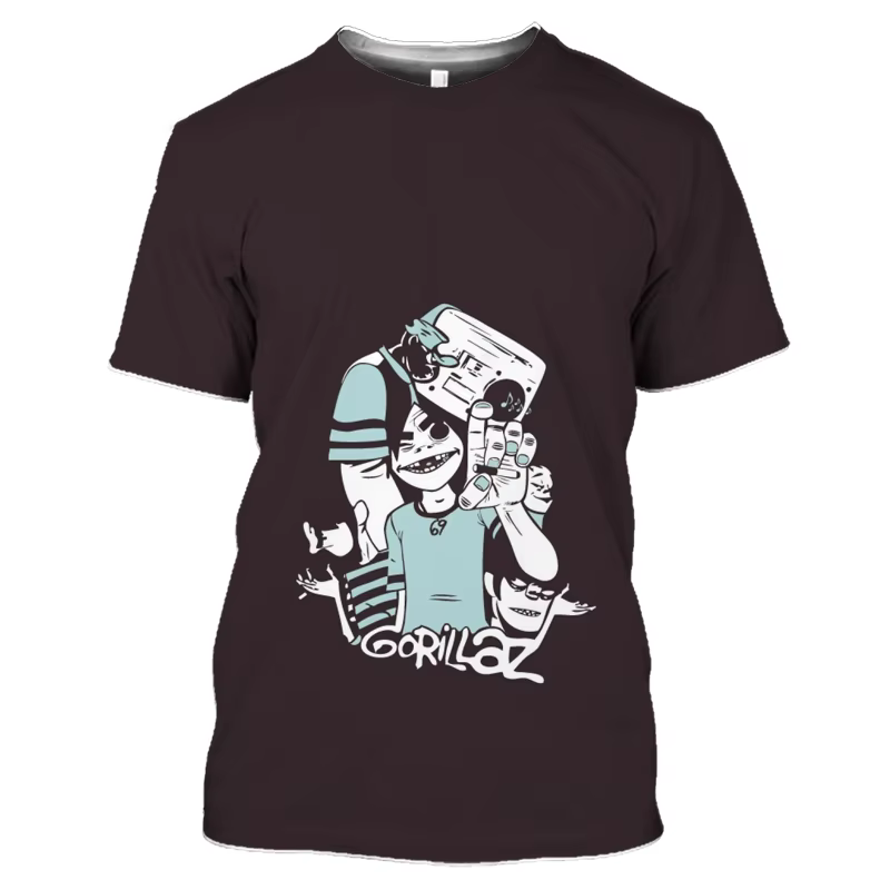 Groupe de Rock Gorillaz t-shirt enfant mode surdimensionné