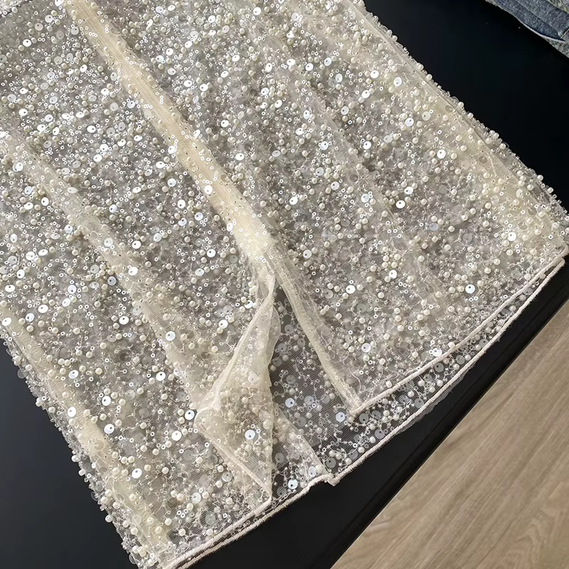 Débardeur de luxe pour femme avec sequins et perles