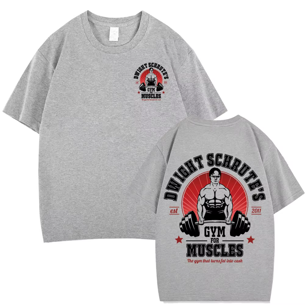T-shirt double face Dwight Schrute Gym for Muscles