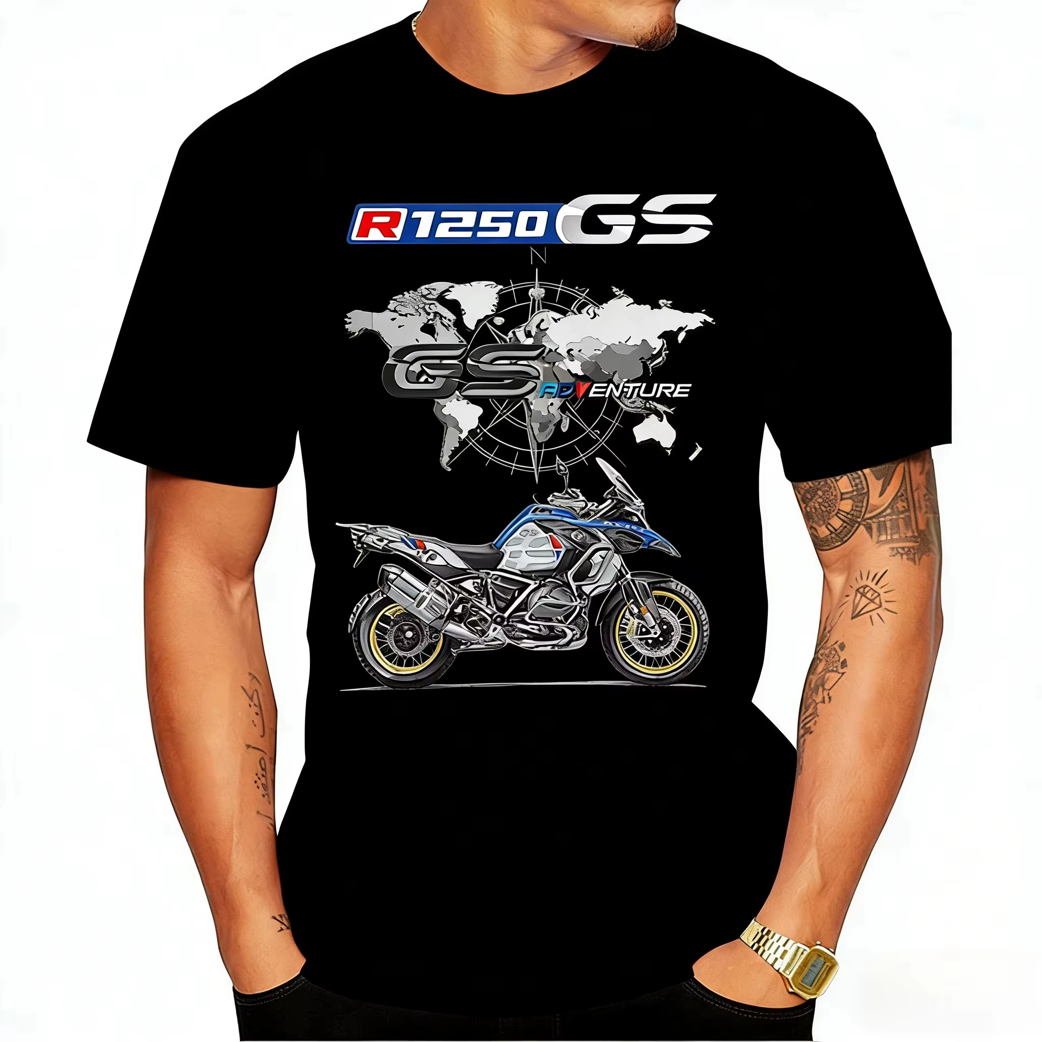 T-shirts de moto avec logo de moto GS 1250 - Respirants