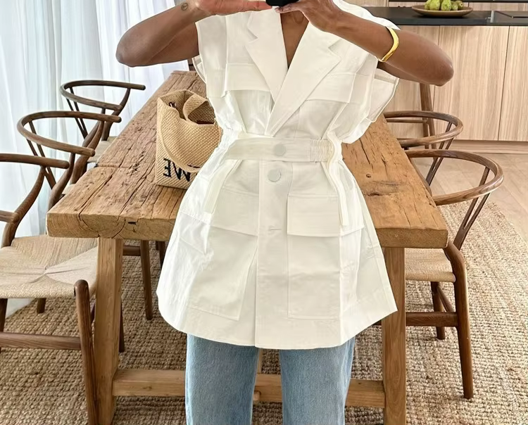 Haut ample sans manches pour femme