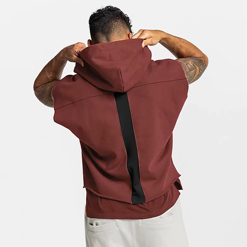 Débardeur à capuche en coton pour homme