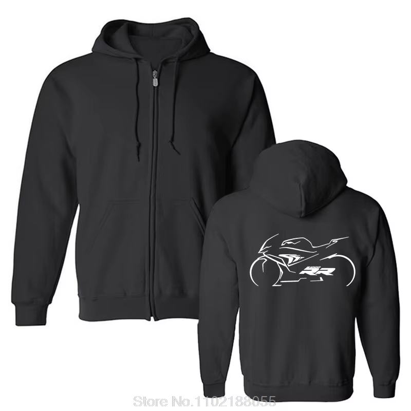 Sweat à capuche zippé graphique unisexe