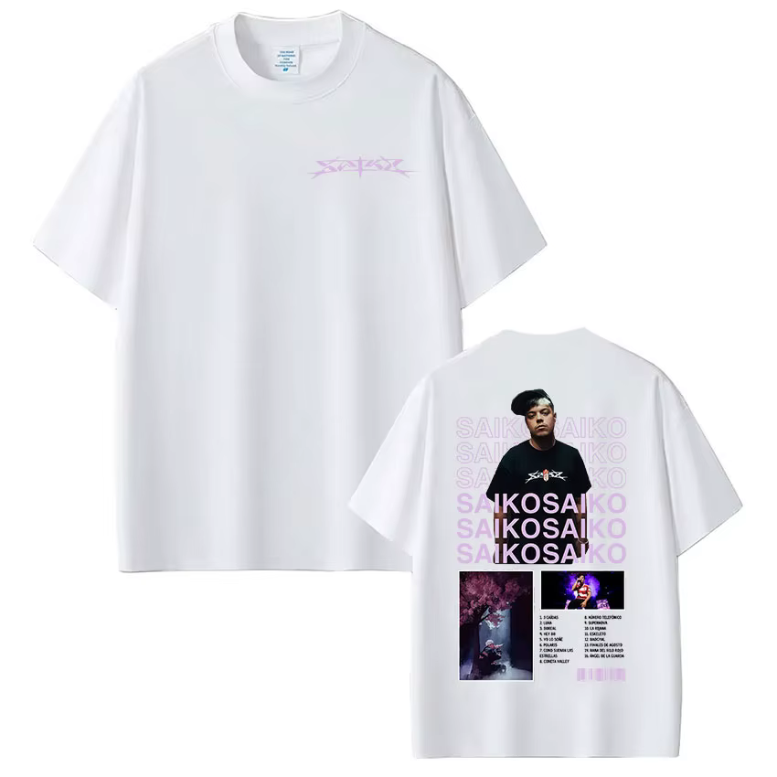 Rappeur SAIKO Album Tour 2025 Merch T-shirt hommes Hip Hop musique à manches courtes