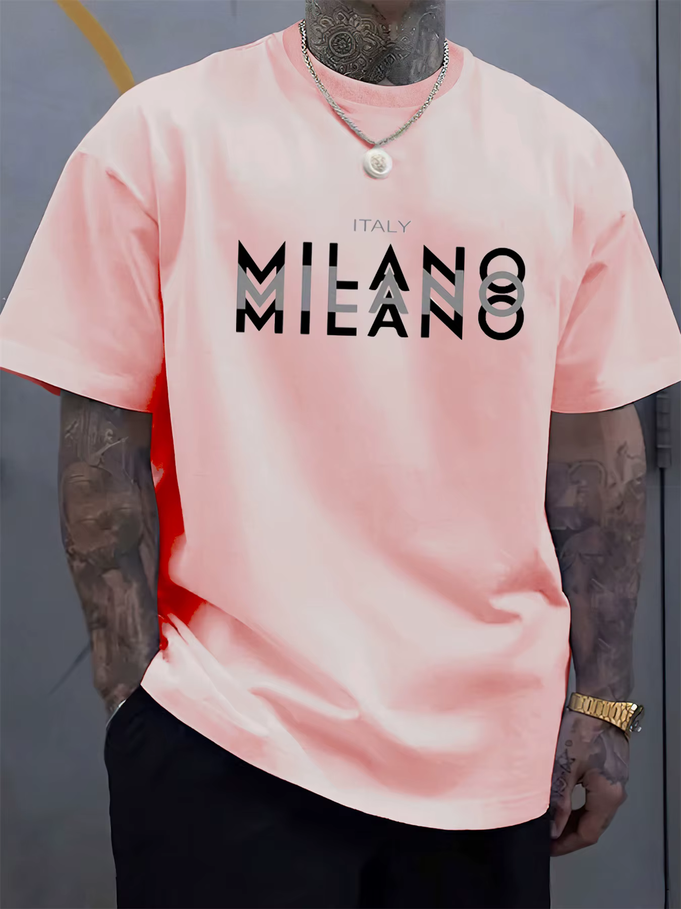 T-shirt à motif tendance - 100% coton