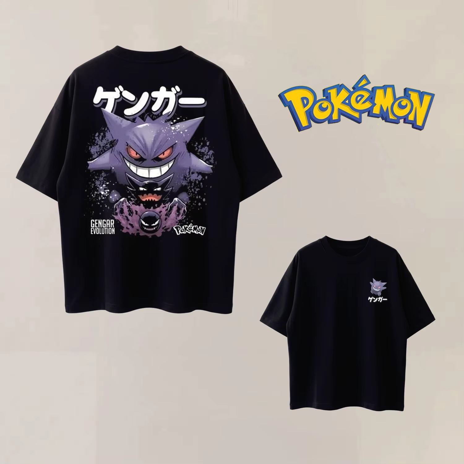 T-Shirt d'été en coton à manches courtes pour hommes, femmes et enfants, tenue décontractée, rétro, assortie à la famille, Anime Pokémon Cosplay