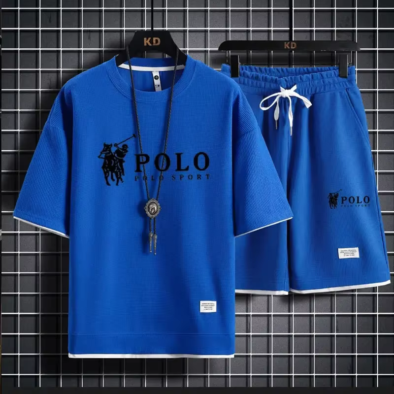 Ensemble chemise à manches courtes et short de sport pour homme - Tenue