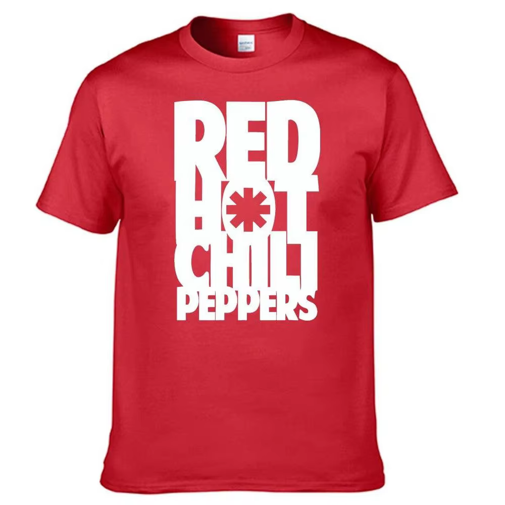 T-shirt en coton américain à manches courtes Red Hot Chili Peppers 2026 - Confortable