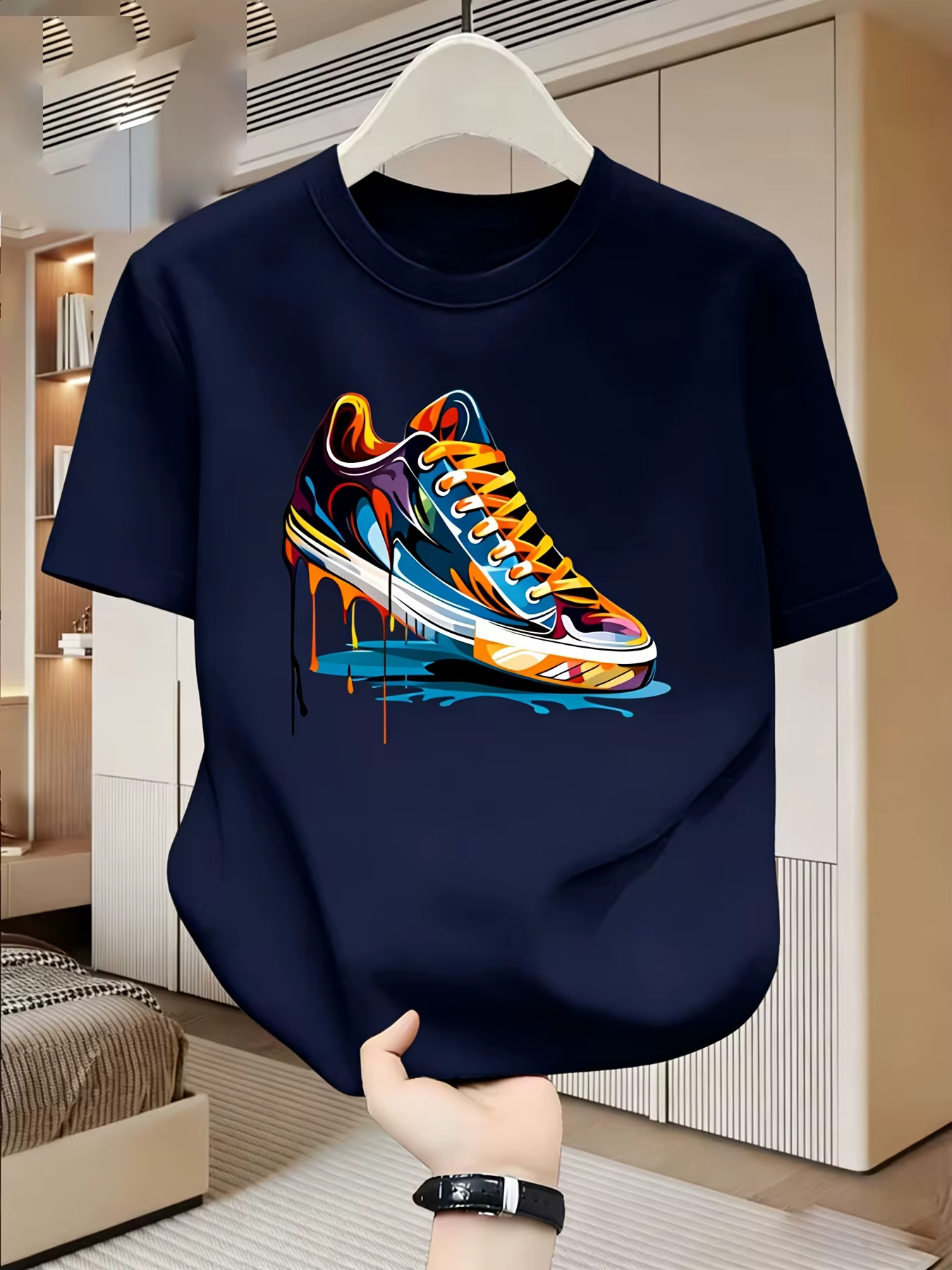 T-shirt homme tendance été 2026 avec imprimé graffiti