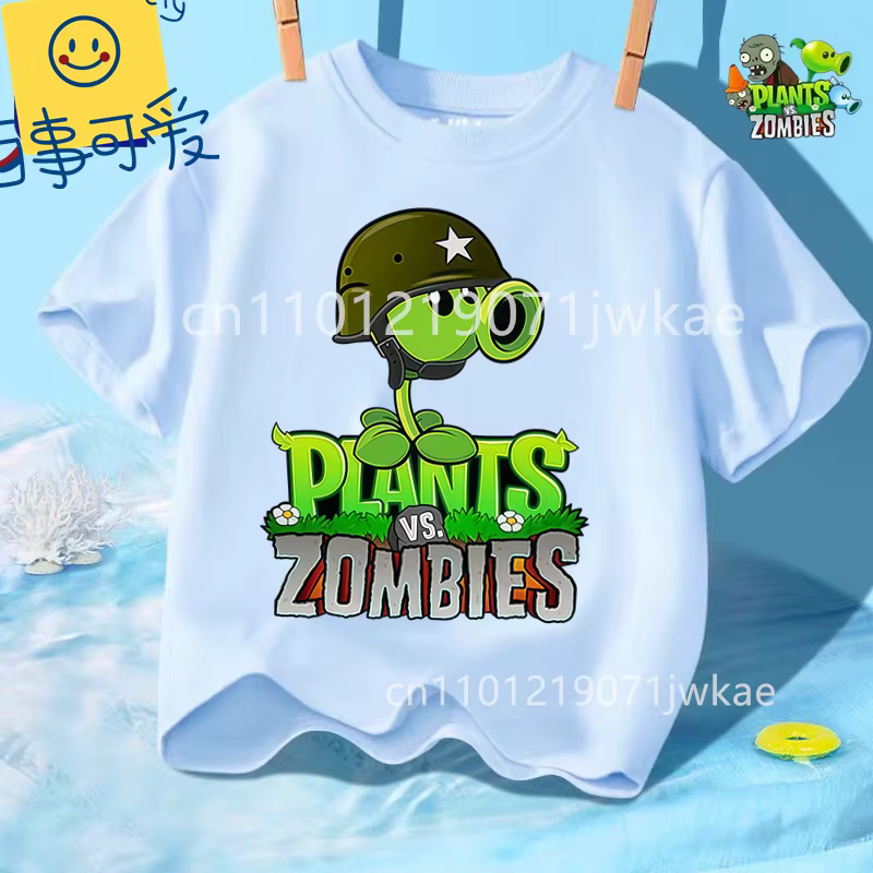 T-shirt d'été à col rond pour garçons et filles