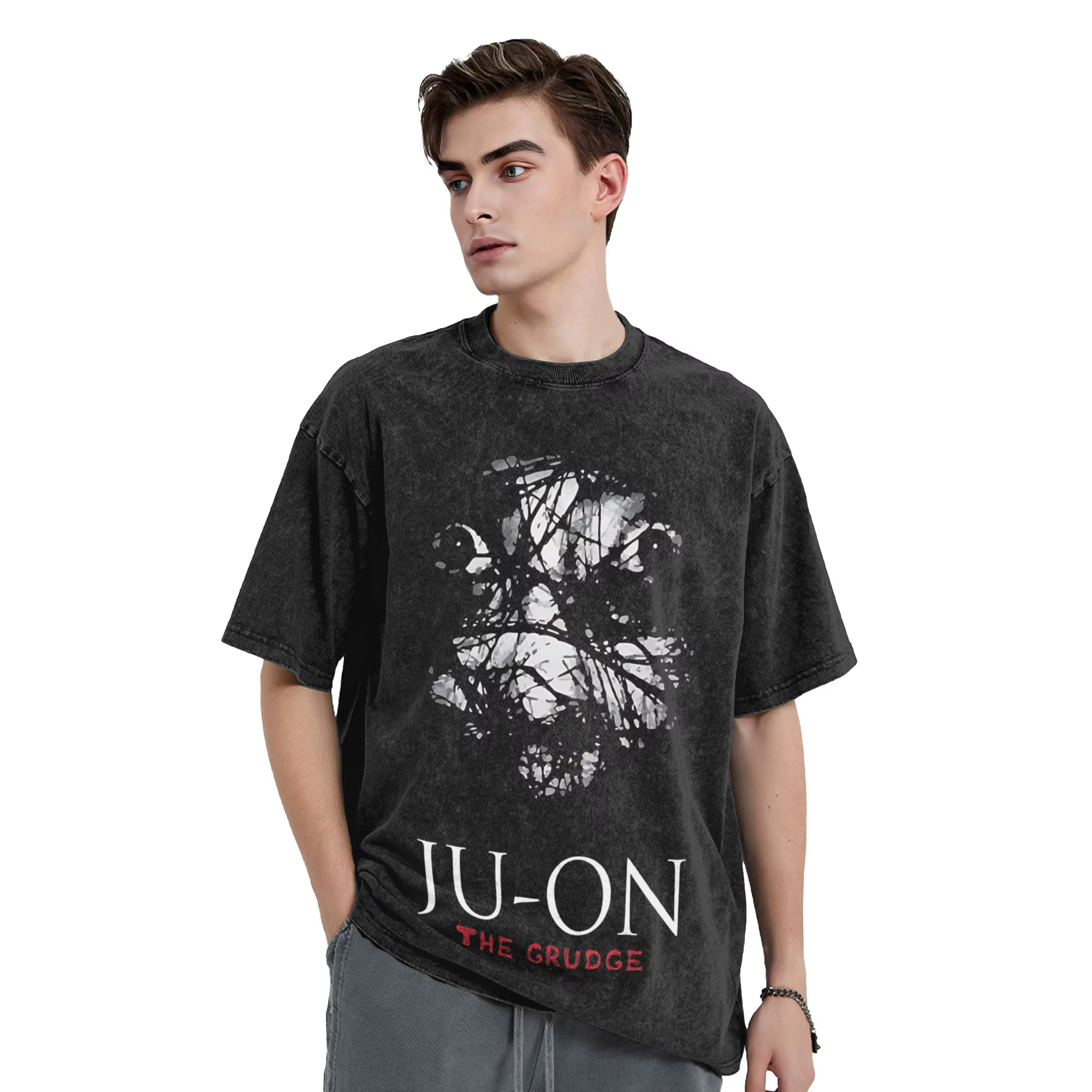 Ju-on The Grudge T-Shirt pour homme Vintage 100% coton
