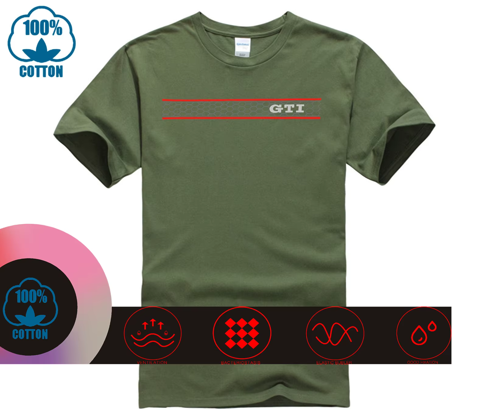 T-shirt imprimé col rond manches courtes