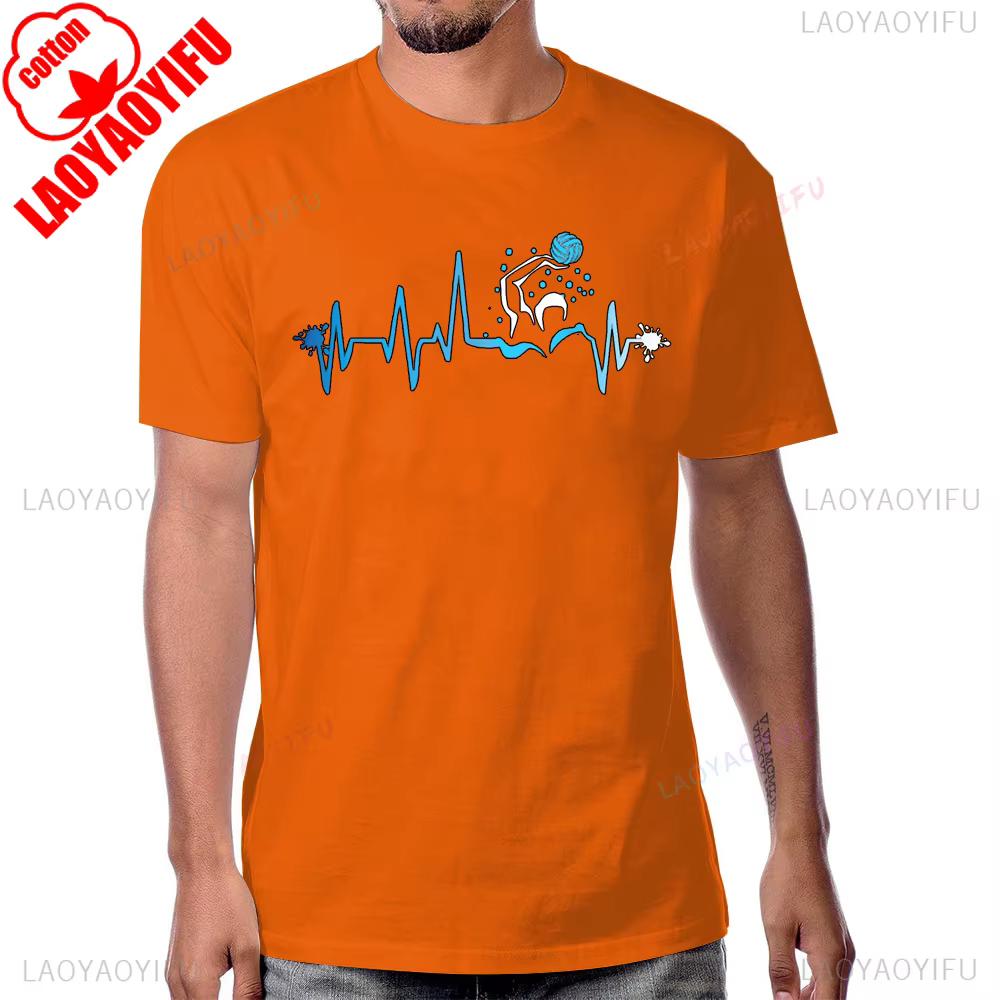 Polo nautique joueur coeur battement graphique imprimé T-Shirt à manches courtes décontracté mode Harajuku Hip Hop homme T-Shirt coton femmes t-shirts