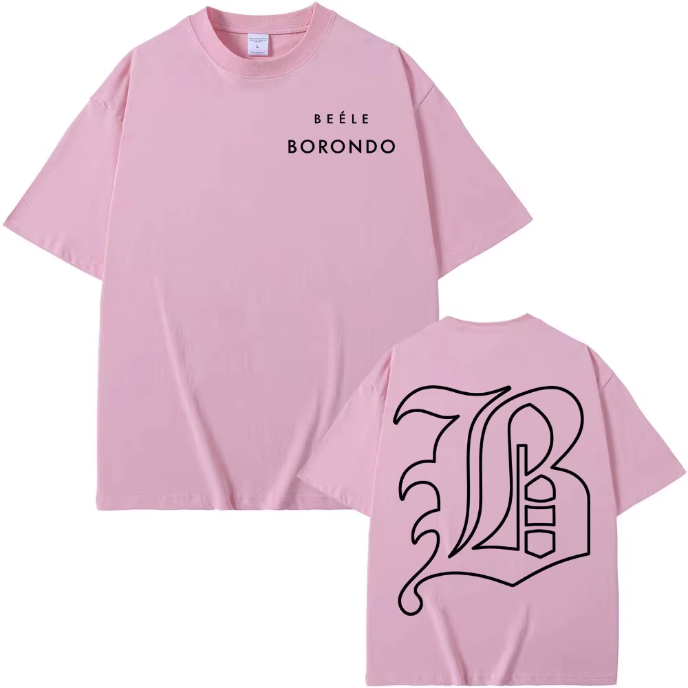 Rappeur BEELE Borondo Logo 2025 impression T-shirts hommes femmes mode haute qualité col rond t-shirt été hauts confort